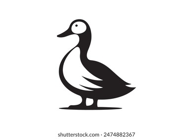 Duck silhouette vector style
 illustration
