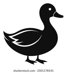 Duck silhouette victor illustration file
