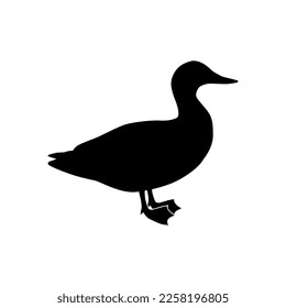 Duck sillhouette vector logo template