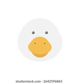 Duck simple icon illustration material