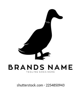 Duck simple illustration vector logo