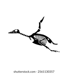 duck skeleton hunting illustration logo vector image t shirt