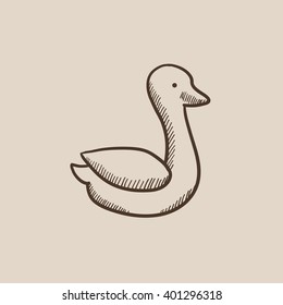 Duck sketch icon.