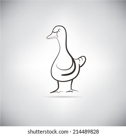 duck with sketch line design