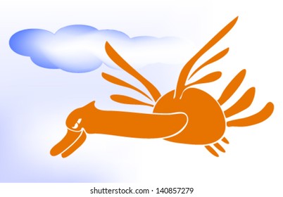 Duck in the sky