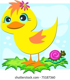Duck with a Snail