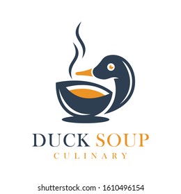Duck soup food logo design