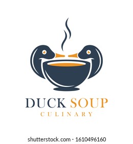 Duck soup food logo design