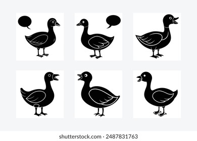 Duck Speaks Vector Illustration - High-Quality Talking Duck Graphics in Vector Format