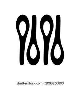 Duck spoon vector stock illustration black, icon duck spoon. isolated on white background, suitable for web icon, etc.