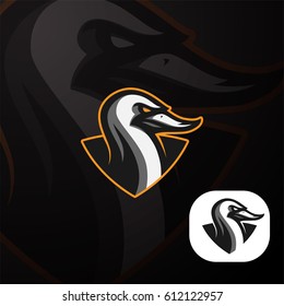 duck sports logo mascot badge