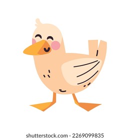 duck spring character icon isolated