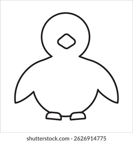 Duck stock icon outline vector
