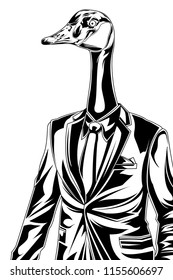 Duck with Suit