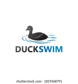 Duck Swim Logo Template Design Vector