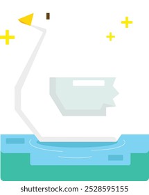 Duck swim on a Lake Icon 