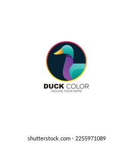 duck symbol colorful design graphic illustration