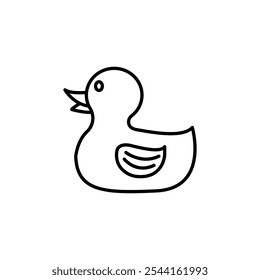 Duck thin line vector icon.