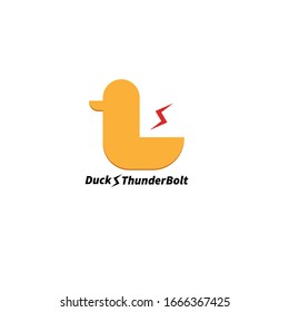 duck thunderbolt logo yellow and red