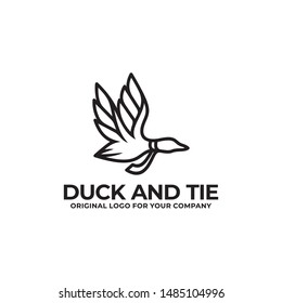 Duck Tie Logo Design Template Can Stock Vector (Royalty Free) 1485104996