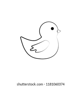 Duck toy concept line icon. Simple element illustration. Duck toy concept outline symbol design from Motherhood set. Can be used for web and mobile UI UX on white background