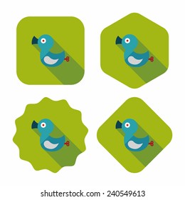 Duck toy flat icon with long shadow,eps 10