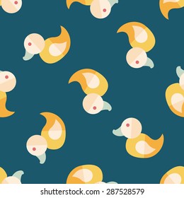 Duck toy flat icon,eps 10 seamless pattern background