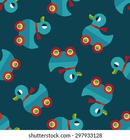 duck toy flat icon,eps10 seamless pattern background
