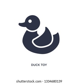 duck toy icon. Simple element illustration from toys concept. duck toy editable symbol design on white background. Can be use for web and mobile.