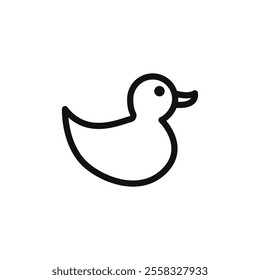 Duck toy icon Symbol mark in Outline style