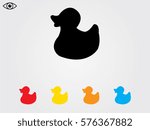 duck, toy, icon, vector illustration EPS 10