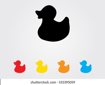 duck, toy, icon, vector illustration EPS 10
