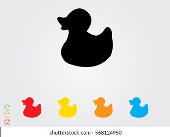 duck, toy, icon, vector illustration EPS 10