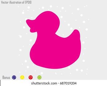duck, toy, icon, vector illustration EPS 10