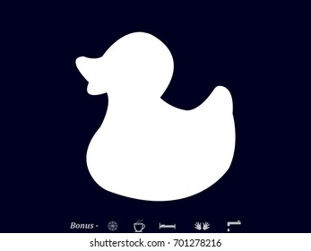 duck, toy, icon, vector illustration EPS 10
