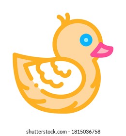 duck toy icon vector. duck toy sign. isolated contour symbol illustration