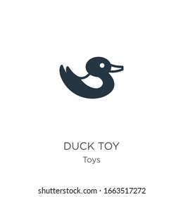 Duck toy icon vector. Trendy flat duck toy icon from toys collection isolated on white background. Vector illustration can be used for web and mobile graphic design, logo, eps10