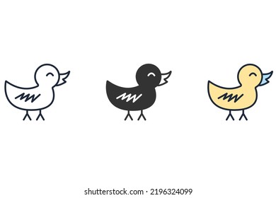 duck toy icons  symbol vector elements for infographic web