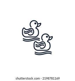 duck toy icons  symbol vector elements for infographic web