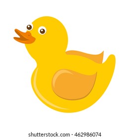 duck toy isolated icon vector illustration design