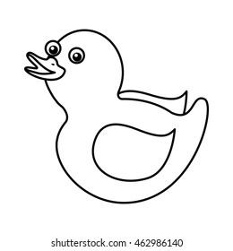 duck toy isolated icon vector illustration design