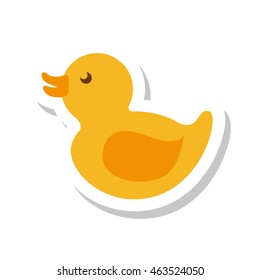 duck toy isolated icon vector illustration design