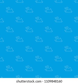 Duck toy pattern vector seamless blue repeat for any use