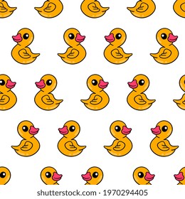 duck toy seamless pattern textile print. Great for summer vintage fabric, scrapbooking, wallpaper, giftwrap. repeat pattern background design