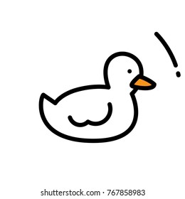 duck toy vector icon