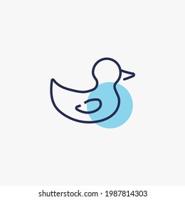 duck toy vector icon baby 