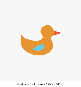 duck toy vector icon baby 