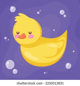 duck toy vector icon design