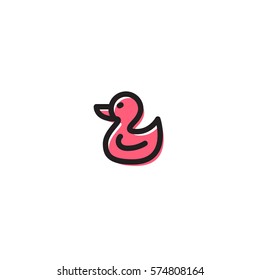 Duck toy vector icon. Playground sign. Children plaything symbol. Vector concept illustration for design.