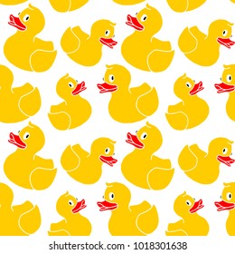 duck toys seamless pattern vector illustration isolated in white background